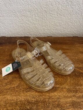 Women's Poppy Ankle Strap Jelly Sandals - Wild Fable™ Light Gold Sz 8.5